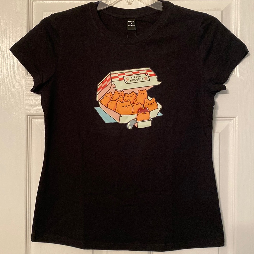 Ladies Kitten Nuggets Graphic Tee Sz Med.